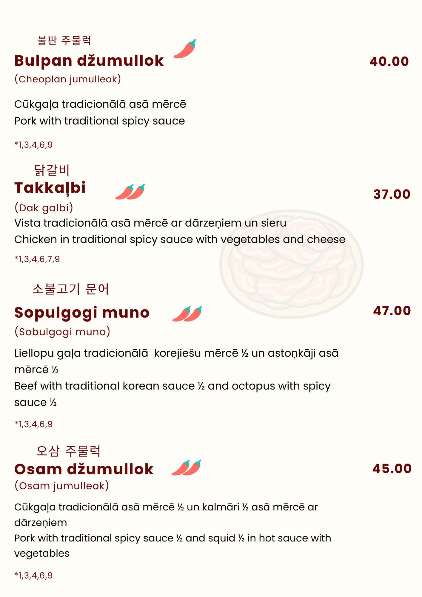 Menu Page 22