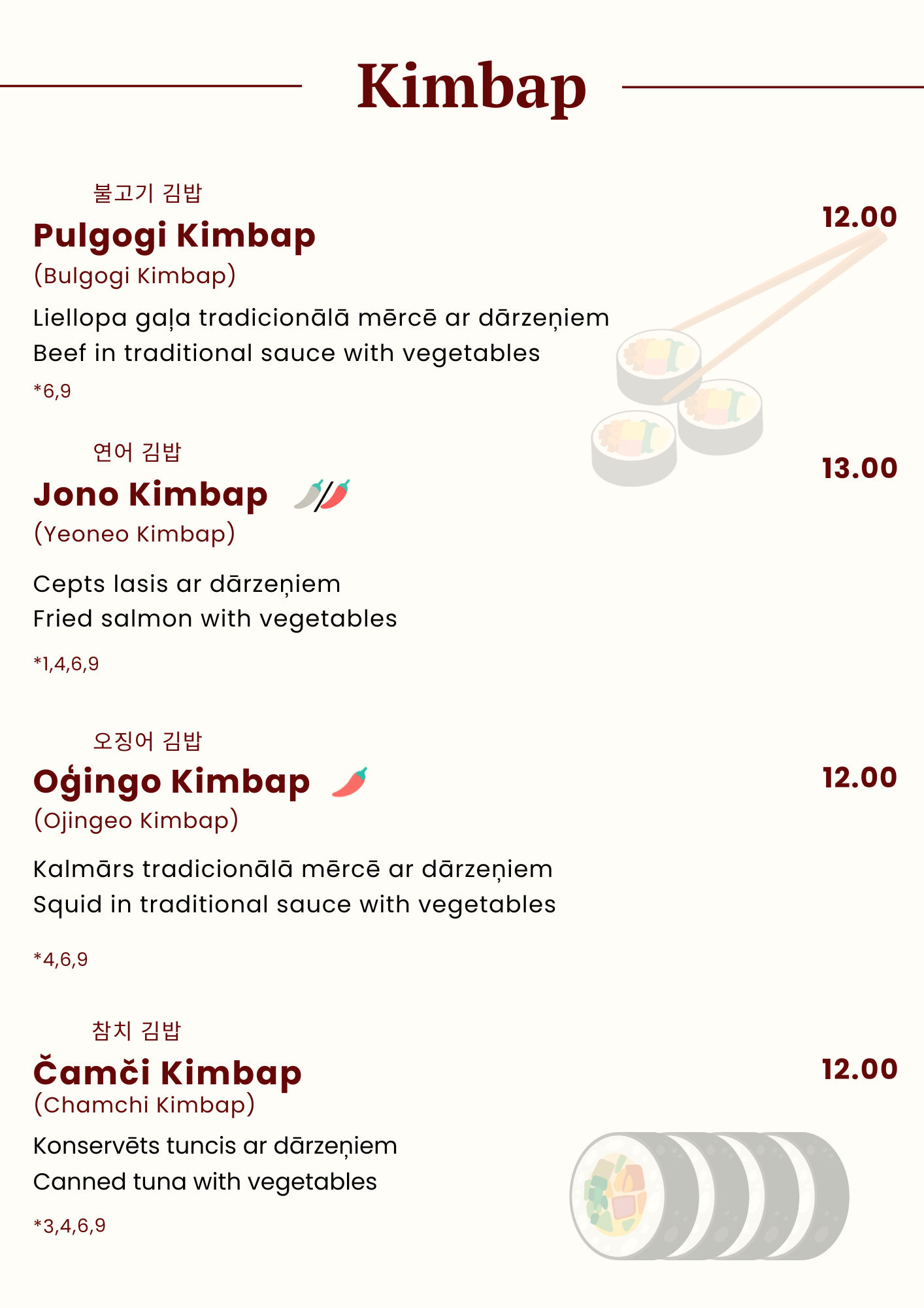 Menu Page 7